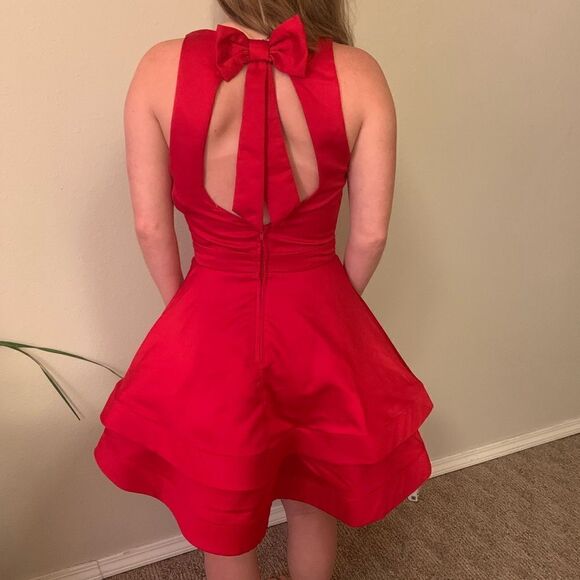 City Vibe‎ red mini party dress, size 1 - Picture 2 of 16